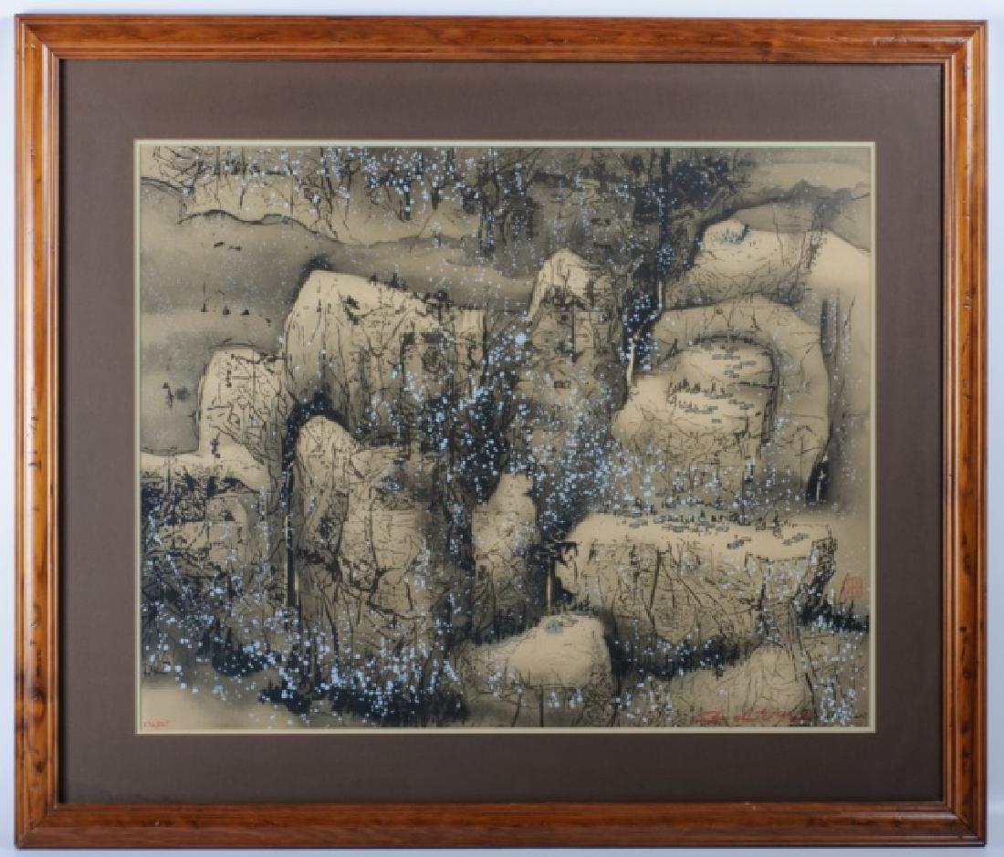 Wang "Oriental Landscape" #136/225 Lithograph (1 of 7)
