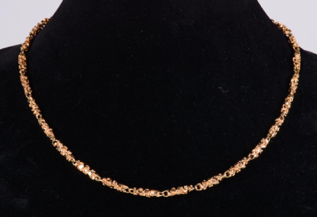 Gold Nugget Link Necklace (1 of 4)