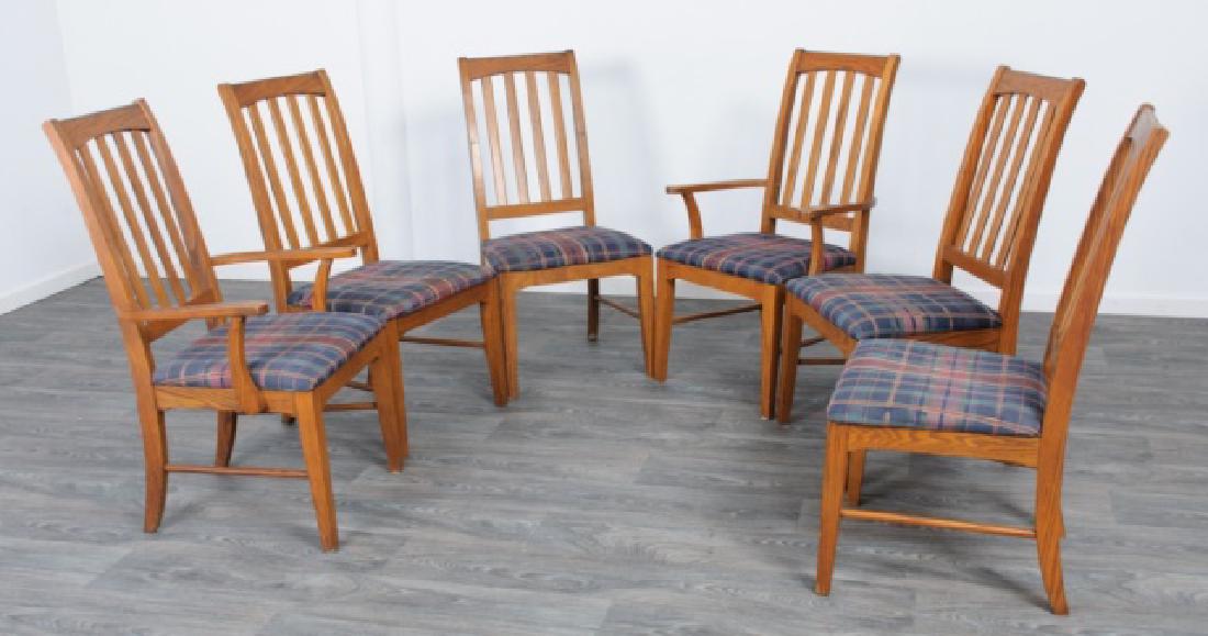 Thomasville Oak Dining Chairs Group