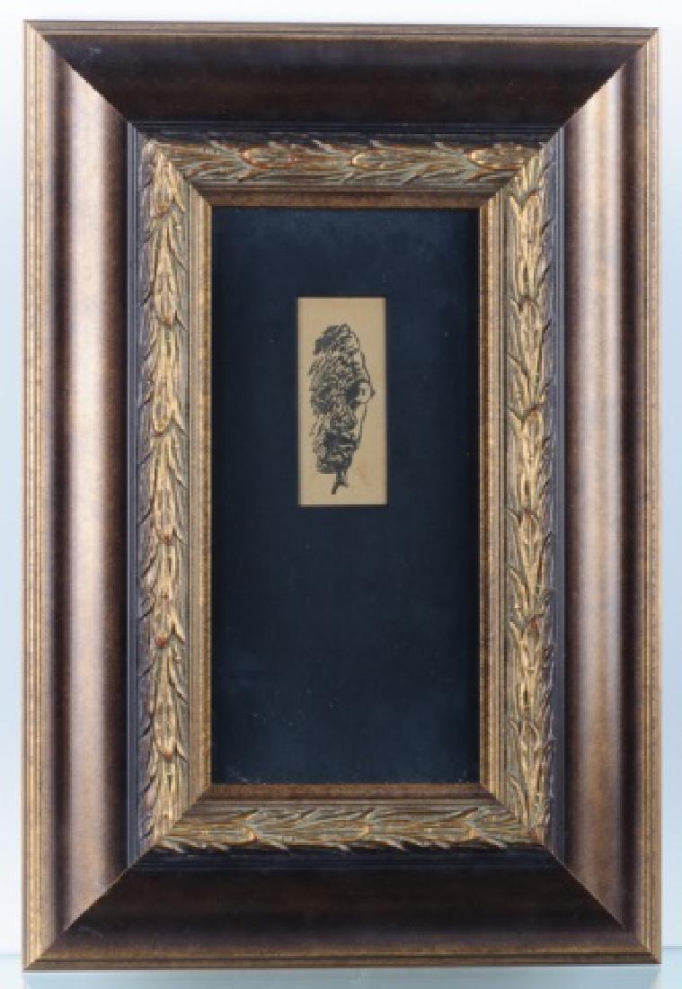 Pierre Bonnard Self Portrait (In The Manner Of): In the manner of Pierre Bonnard, self portrait, circa 1925-1935. Framed and matted under glass. Frame measures 17-1/2" in height by 12" in width with a sight image of 3-3/4" in height by 1-3/4" in wid
