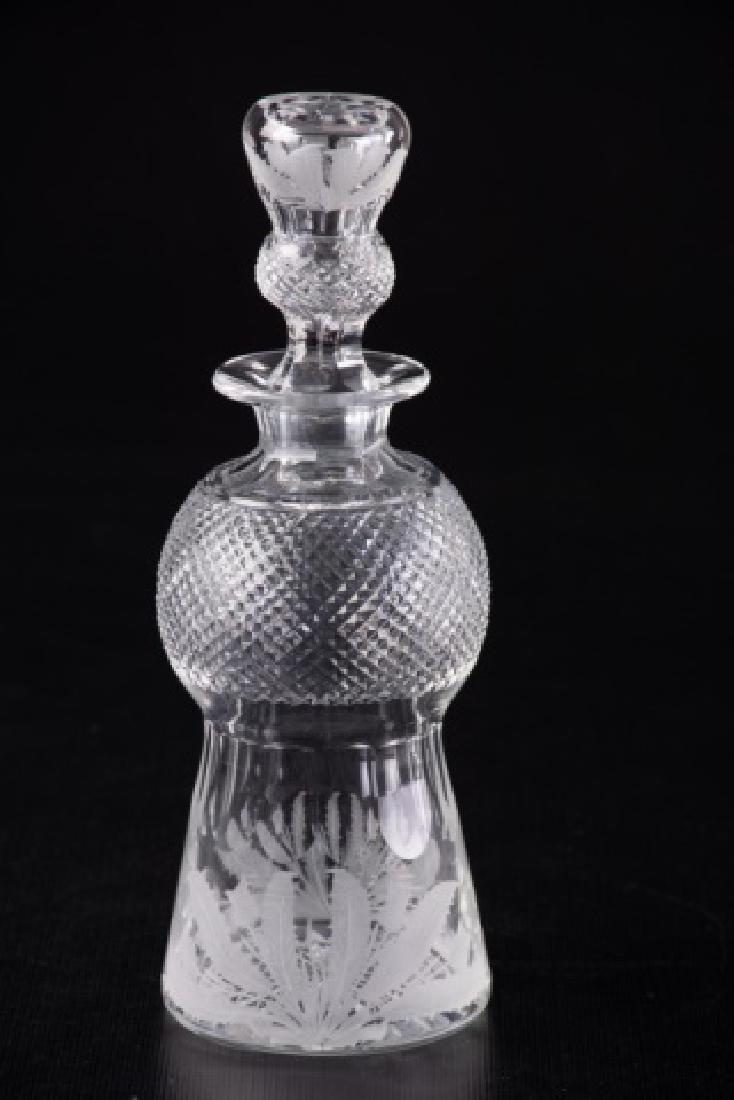 Edinburgh Scotland Crystal Thistle Decanter