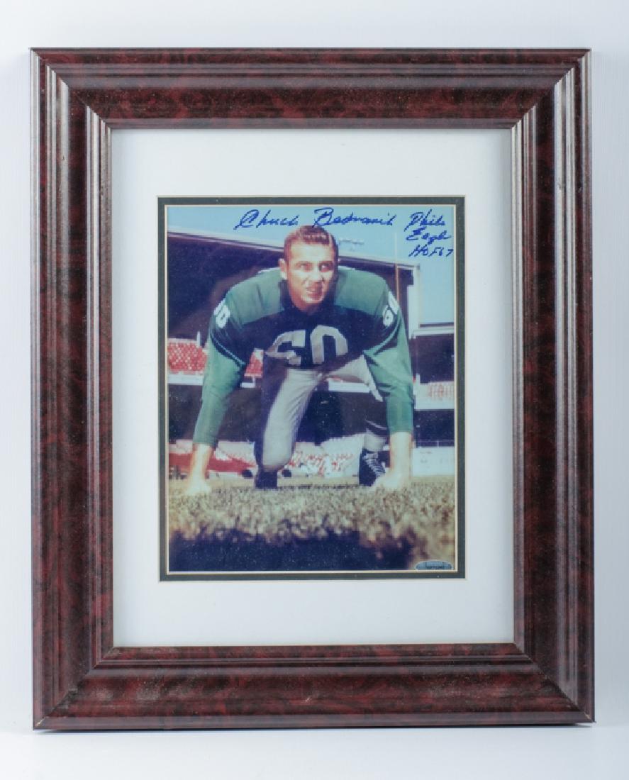Chuck Bednarik Autographed Photo, Framed (1 of 5)