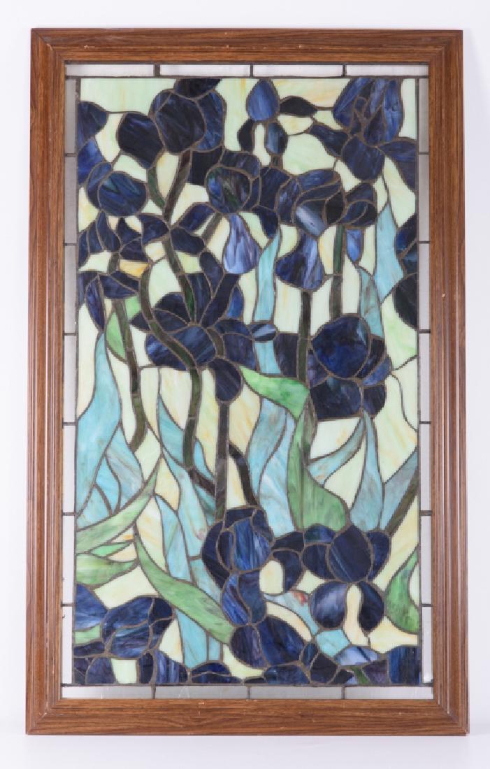 Stained Glass Iris Flowers Panel (1 of 9)