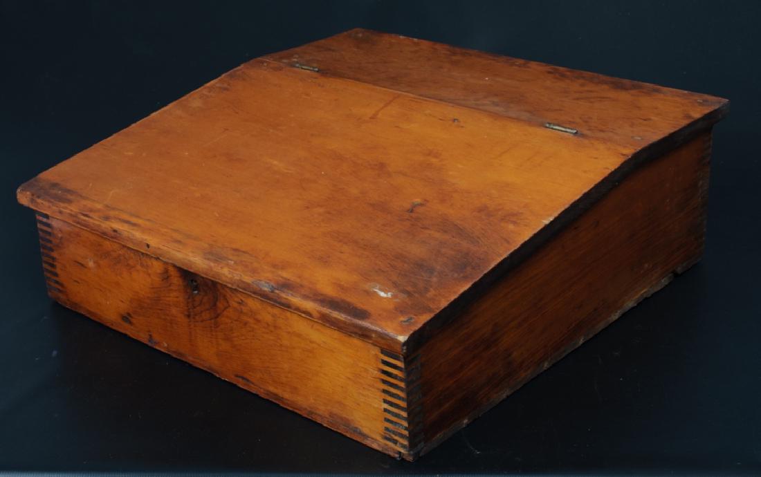 Antique Pine Table Top School Master's Desk (1 of 10)