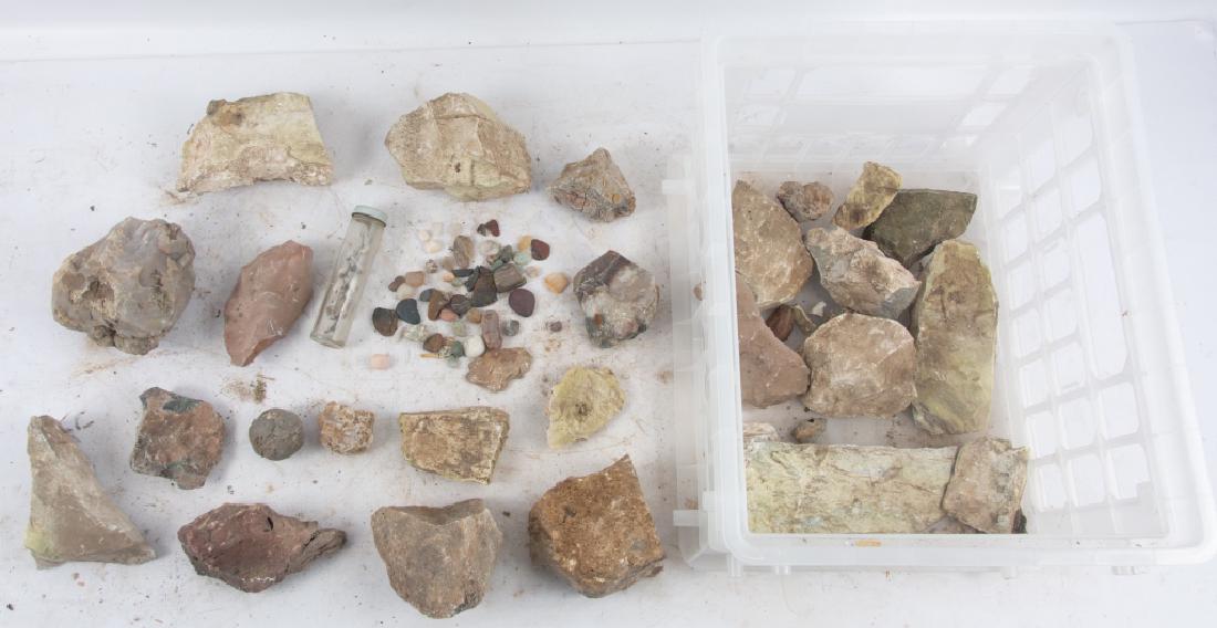 Geological Specimens: Geological collection of Edgar Raymond Martin (1900-1996), who was a largely self-taught rock collector and lapidarist. The rocks are from various parts of California and other Western states and from