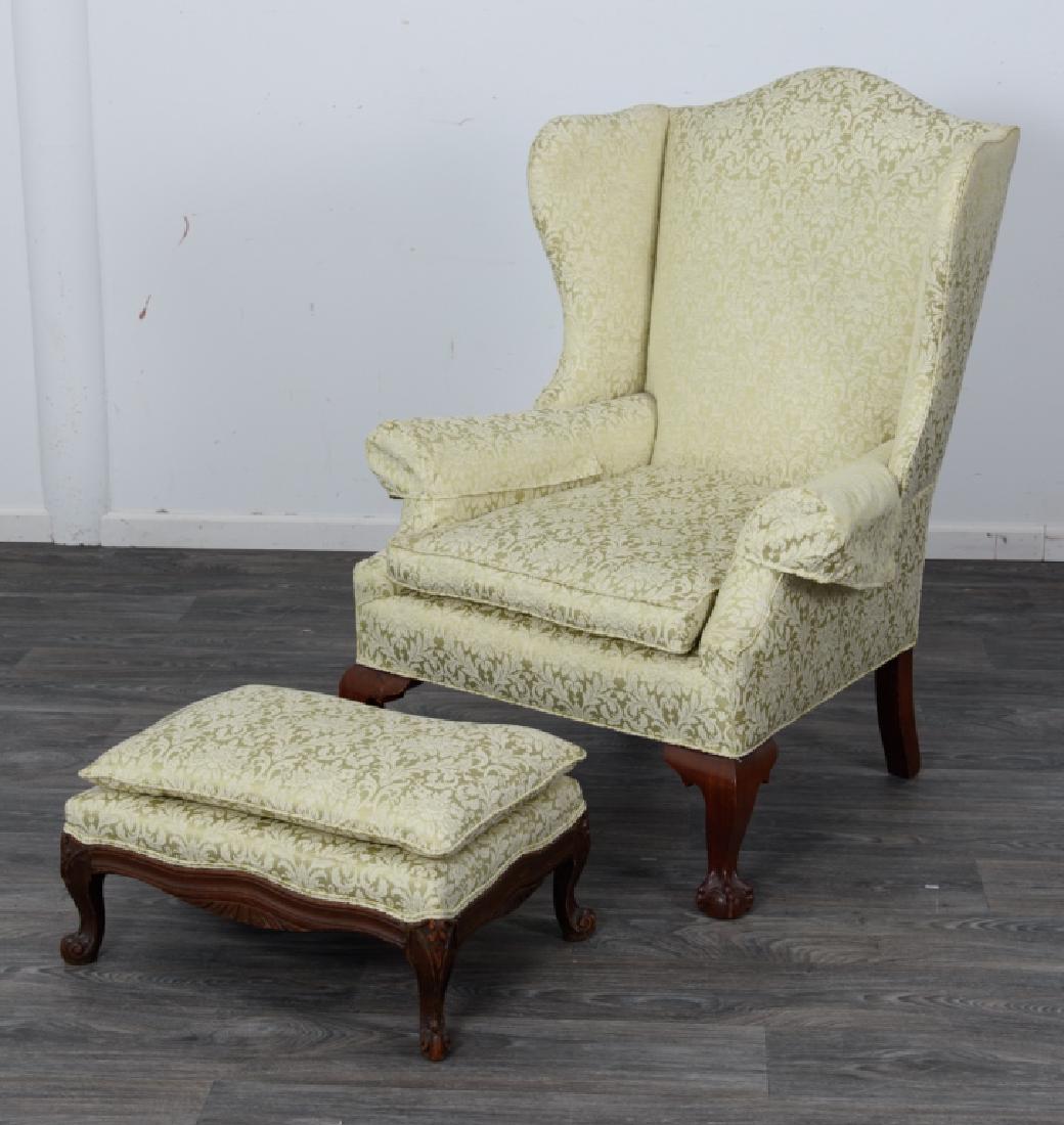 Wingback Chair with Footstool (1 of 12)