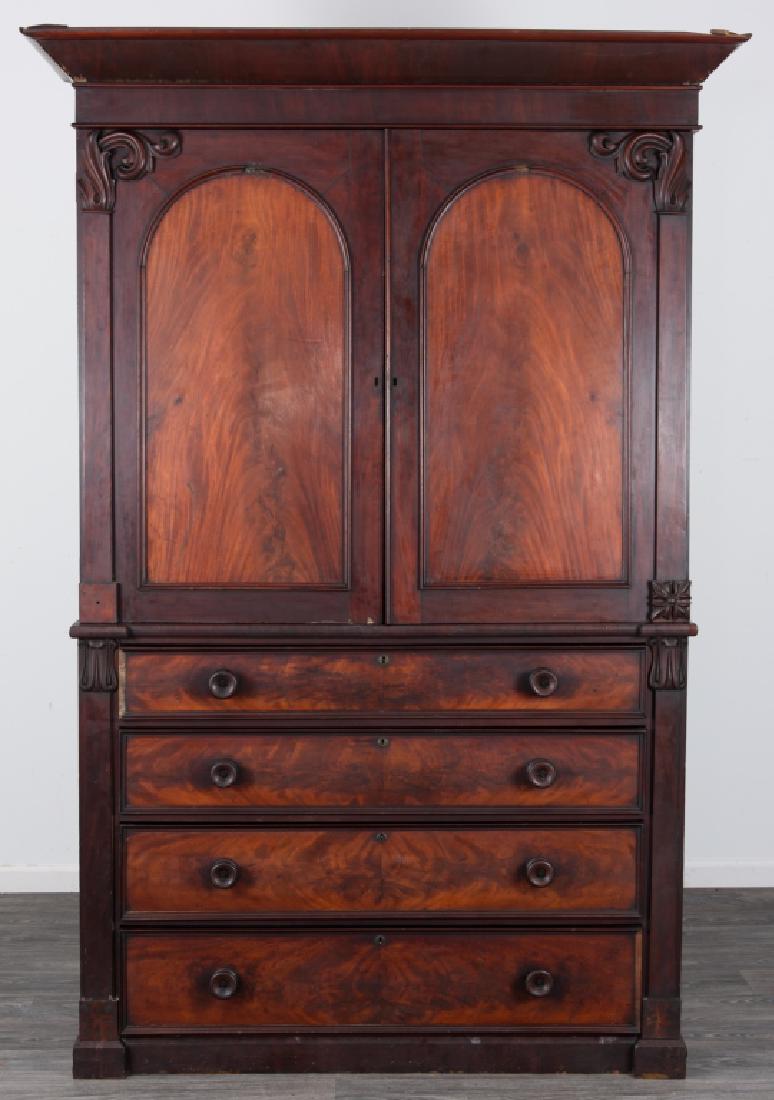 English Mahogany Linen Press (1 of 17)