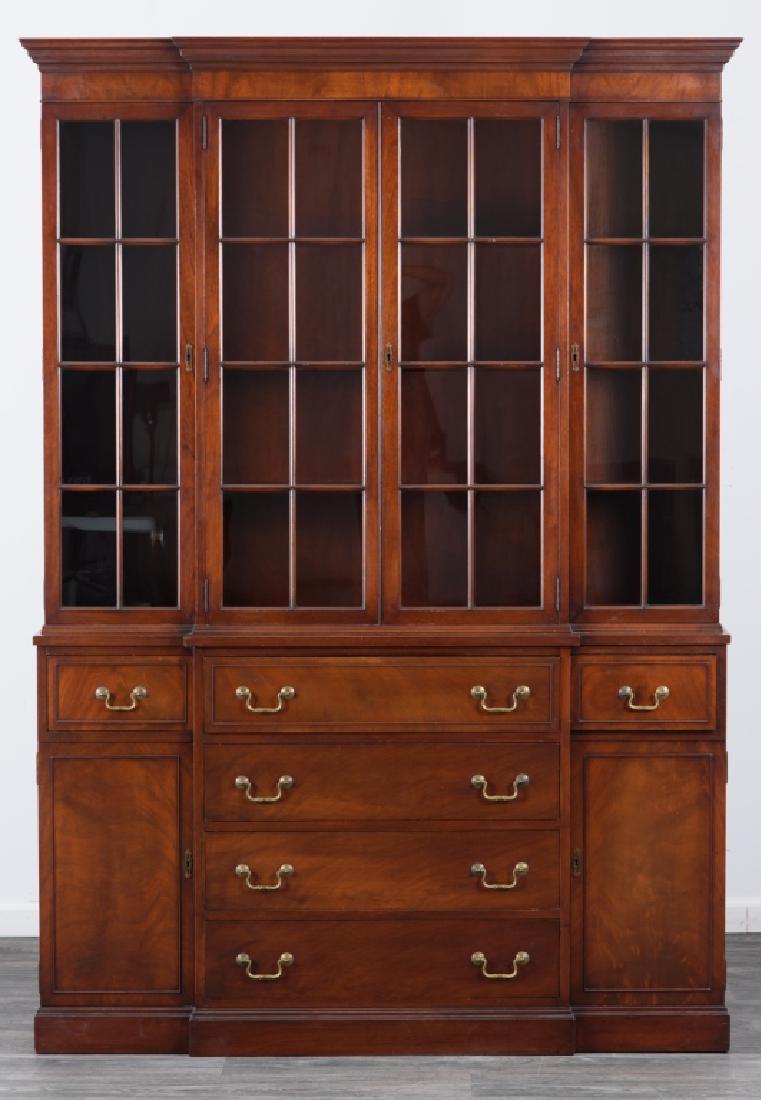 Mahogany Block Front Secretary Bookcase (1 of 20)