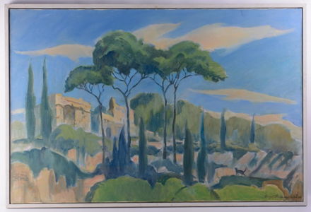 Lucy C Freeman Claiborne Oil On Canvas Landscape Aug 24 2019
