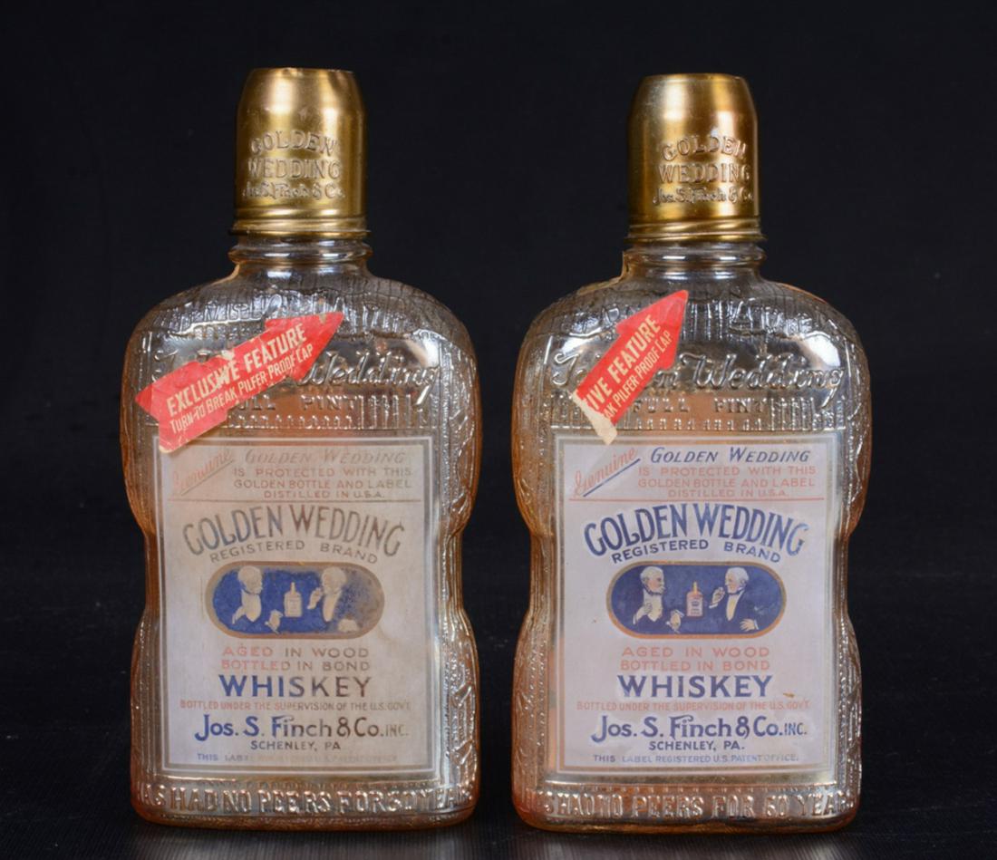 Golden Wedding Whiskey Bottles (1 of 7)
