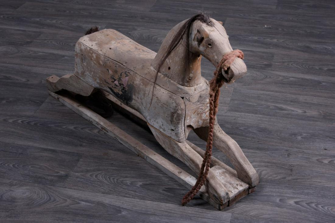Antique Painted Wood Rocking Horse (1 of 7)