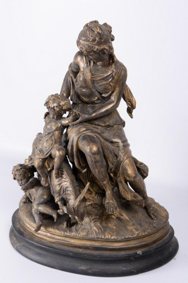 Gilt Cast Metal Sculpture Group (1 of 11)