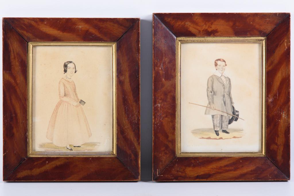 Two Small 19th C Watercolor Portraits (1 of 6)