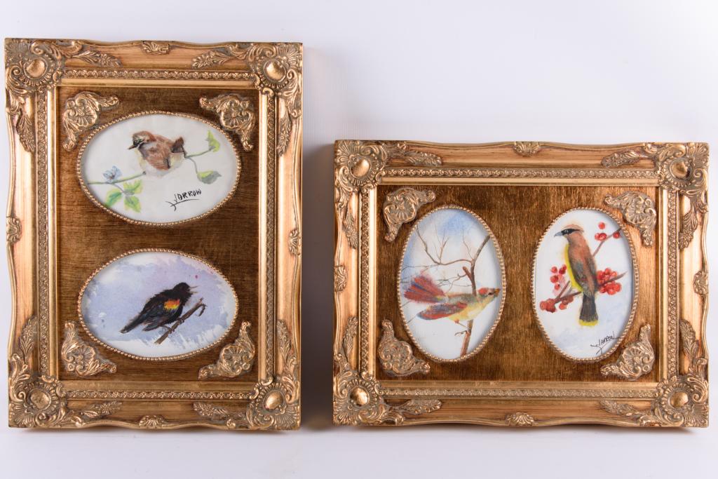 Pair Jarrow Watercolor Drawing Diptychs (1 of 5)