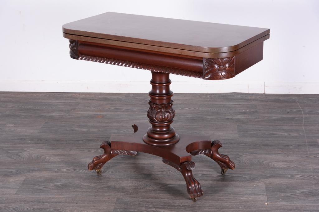 19th C Federal/ Empire Game Table (1 of 9)
