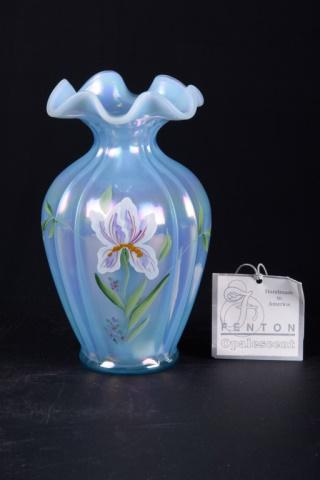 Fenton Blue Opalescent Vase (1 of 5)