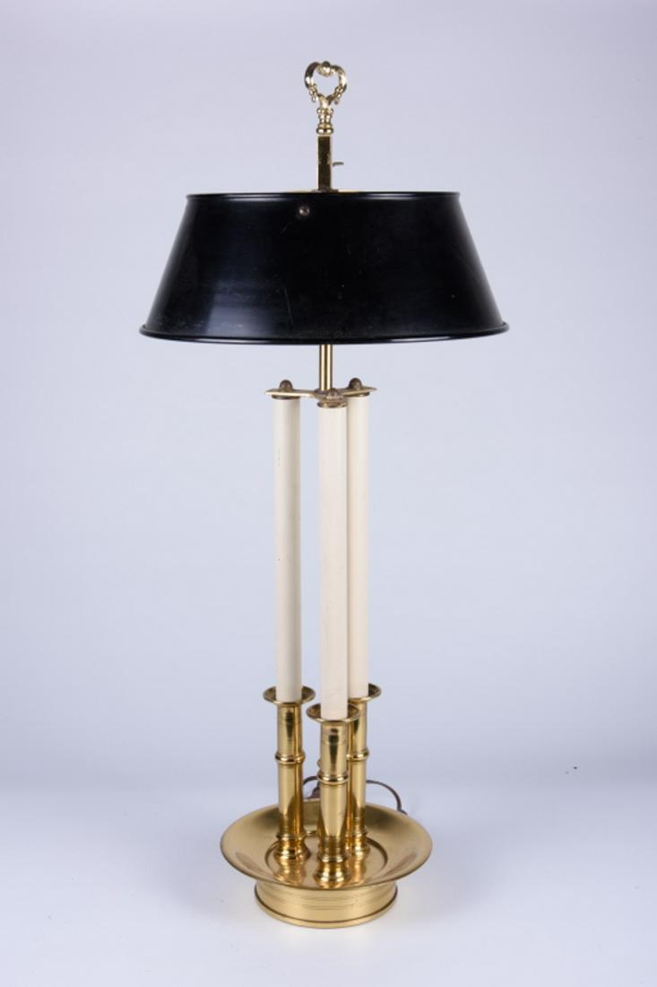 Brass and Toleware Bouillotte Lamp (1 of 5)