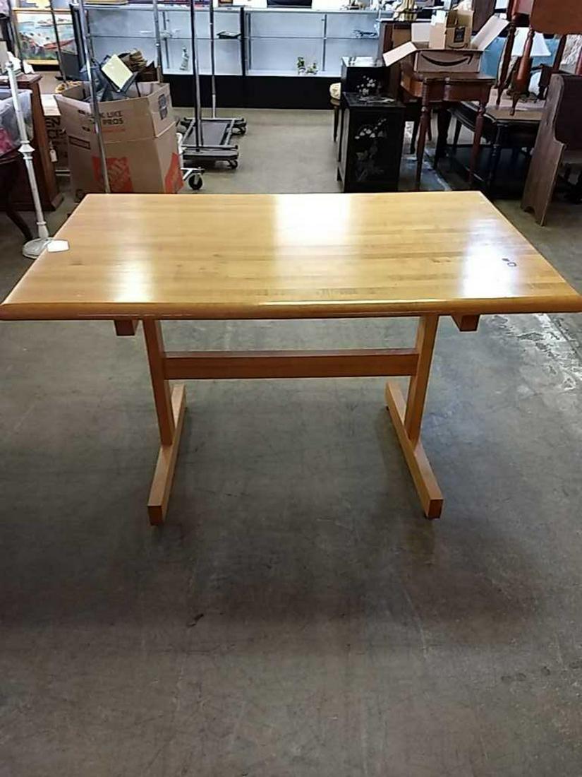 Butcher Block Maple Trestle Table (1 of 1)