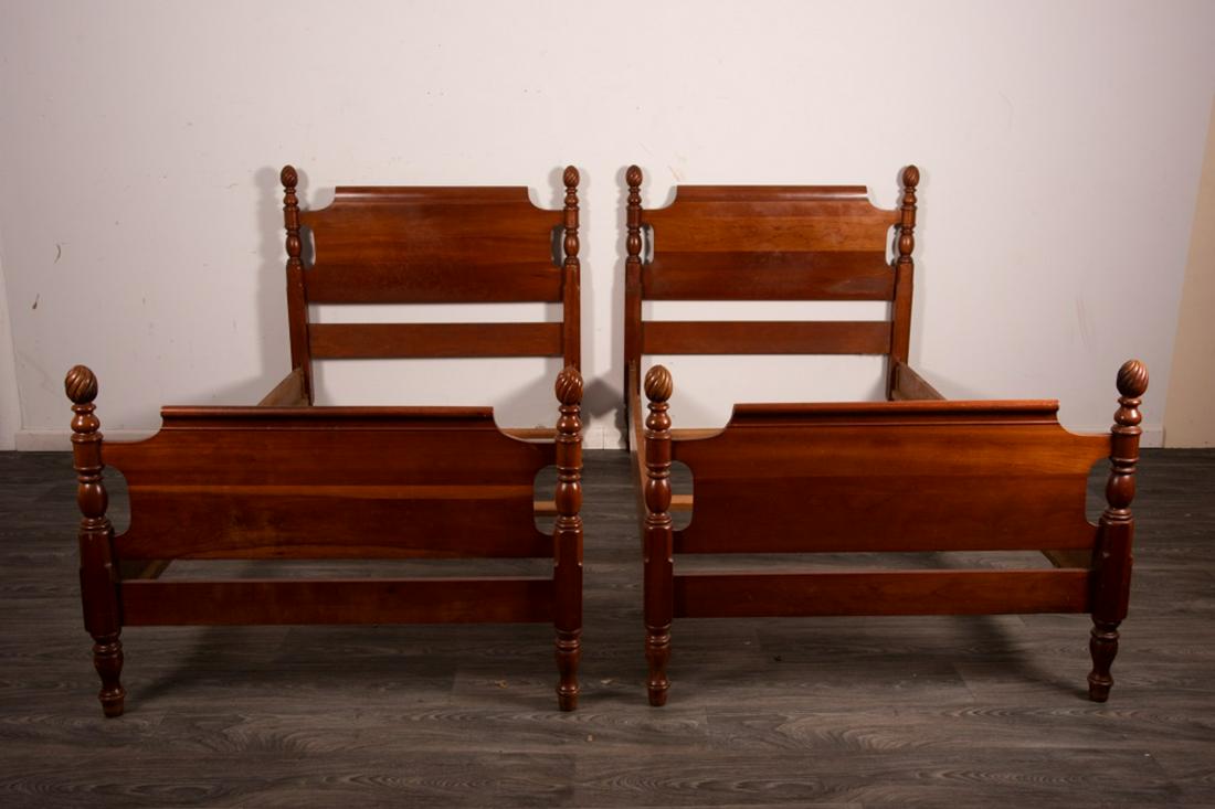 Pair of Cherry Twin Beds (1 of 6)