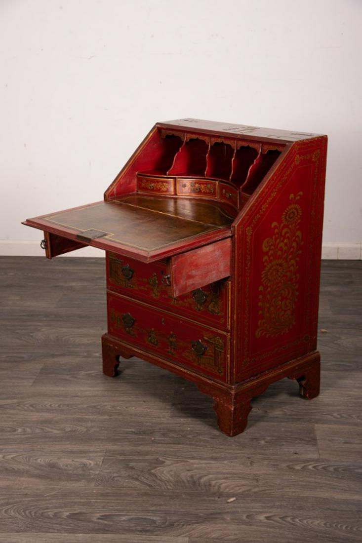 Asian Style Lacquered Slant Front Desk (1 of 13)