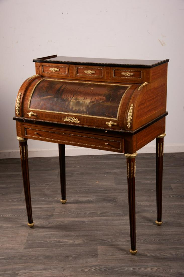 French Style Cylinder Roll Writing Desk (1 of 14)