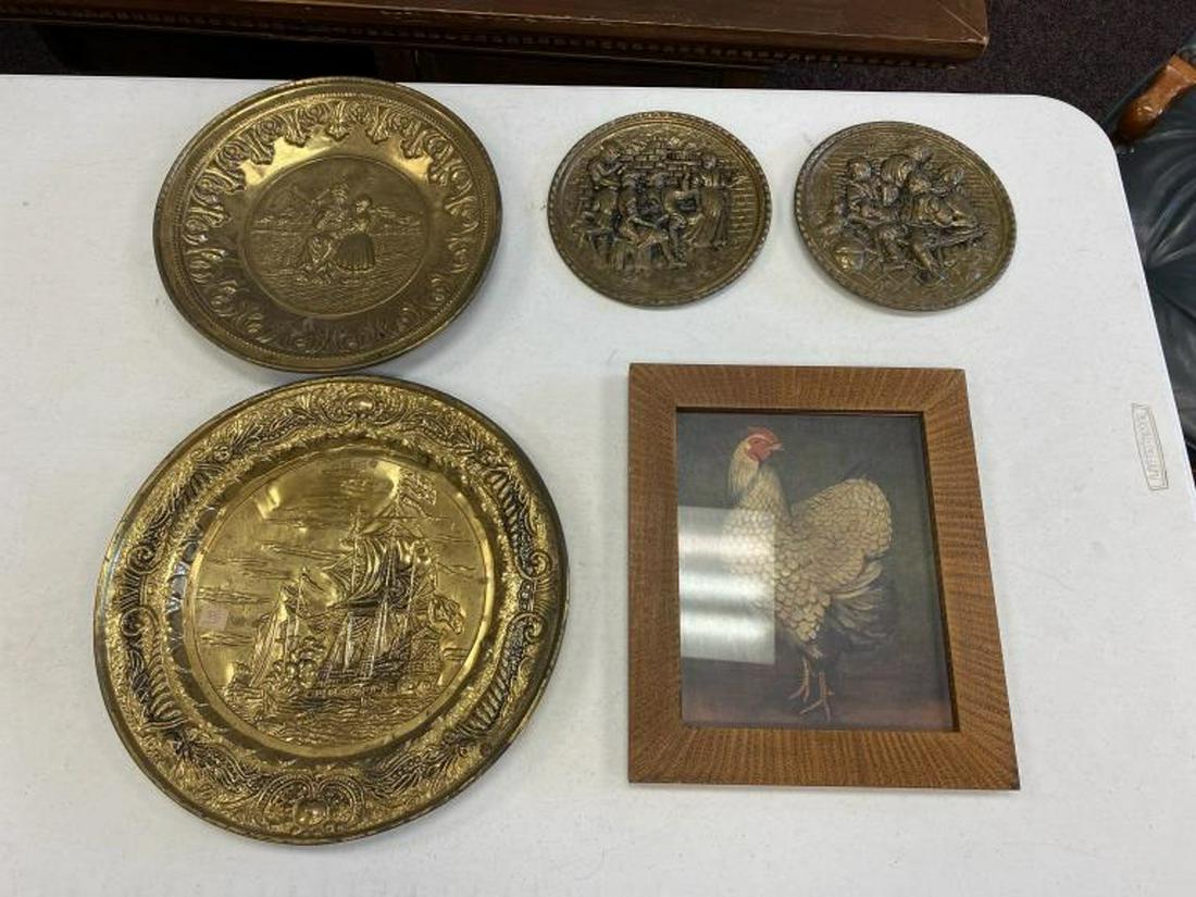 Brass Flue Covers and Rooster Print (1 of 6)