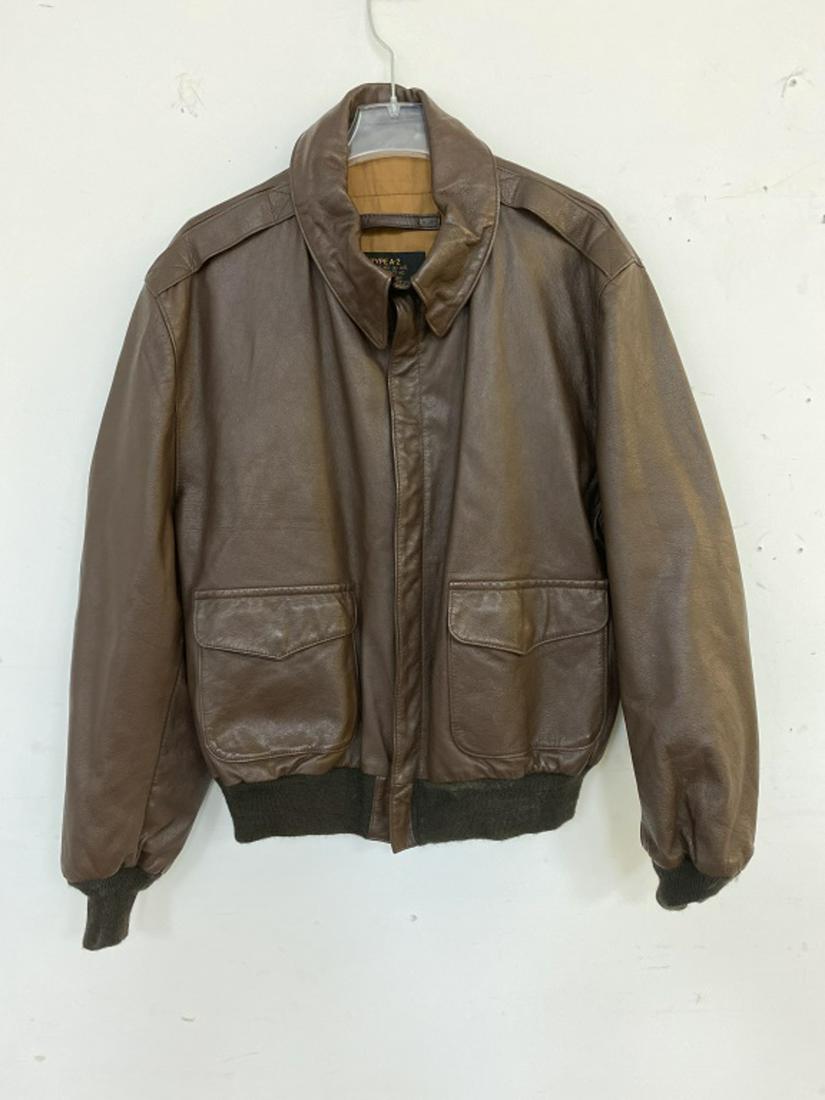 Brown Leather Air Force / Army Jacket (1 of 3)