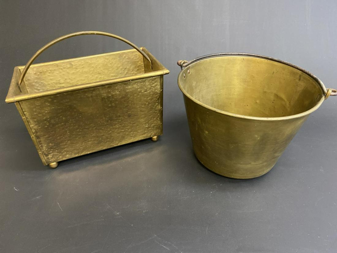 Brass Kindling Bucket and Magazine Rack (1 of 7)