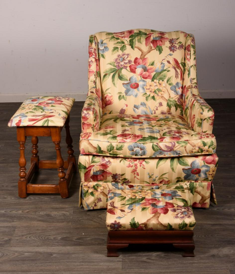 Biggs Chair with Ottoman & Side Table (1 of 8)