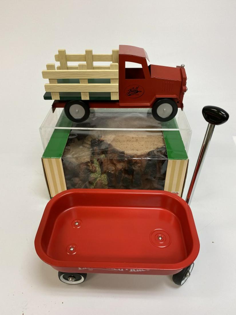 Red Wagon and Farm Truck Toys (1 of 6)