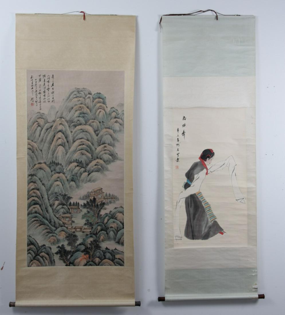 Two Asian Scroll Paintings (1 of 13)