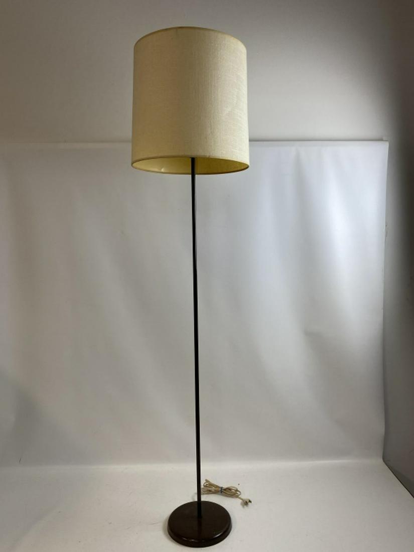 Floor Lamp: Measures approximately 55-1/2" high to top of harp and the shade is 13" in diameter. All sales are subject to Bremo Auctions Terms & Conditions. Please review before bidding.