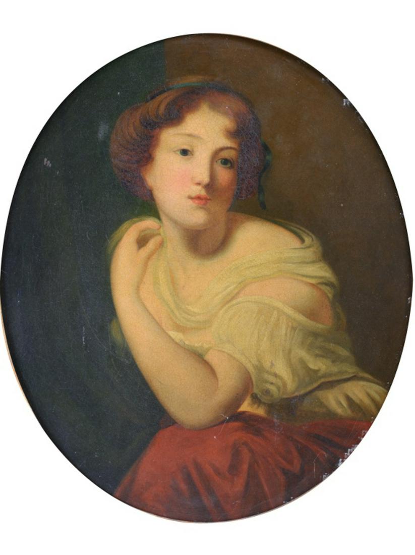 Jean- Baptiste Greuze Oil on Canvas Portrait (1 of 9)