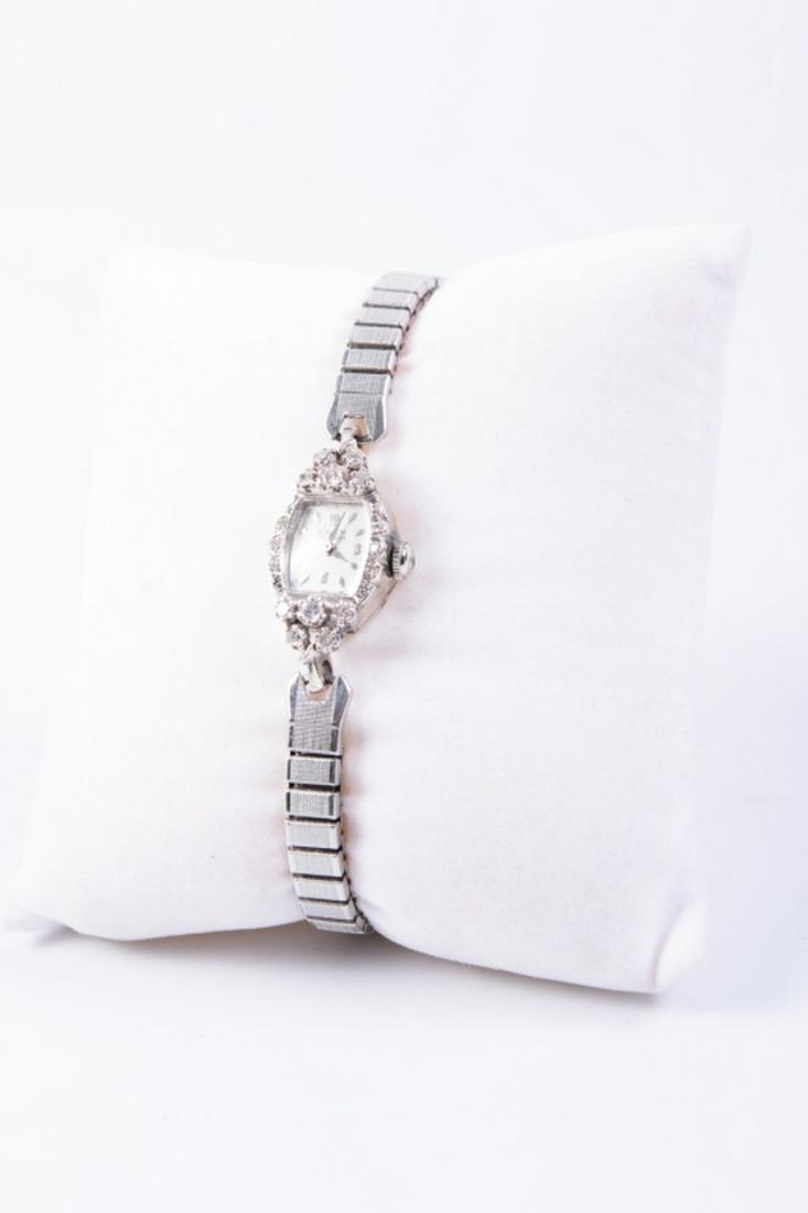 Ladies Gruen Precision Diamond & White Gold Watch: .37 carats of diamonds (by formula). Band has been replaced. Running at time of cataloging.All sales are subject to Bremo Auctions Terms & Conditions. Please review before bidding.