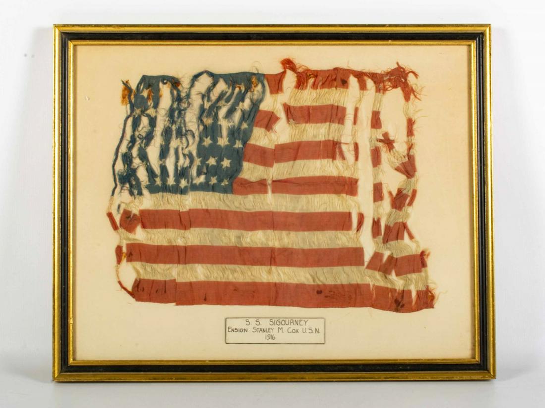S.S. Sigourney WWI Small Silk Flag (1 of 10)