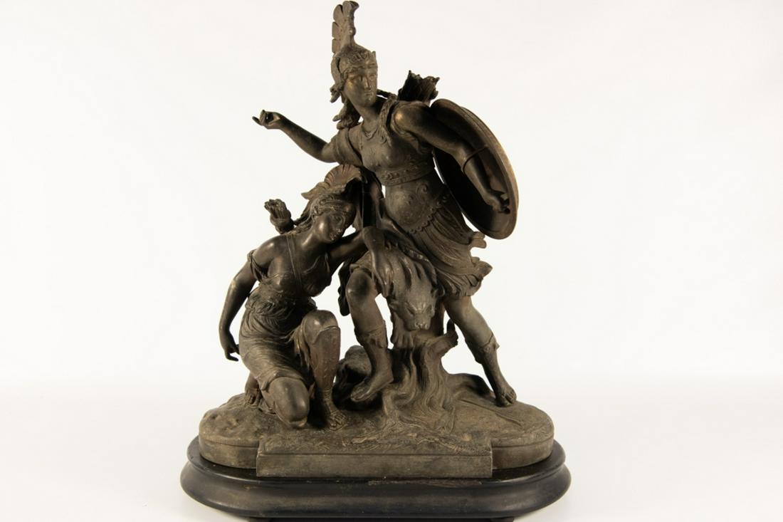 Spelter Figural Group of Amazon Warriors (1 of 16)