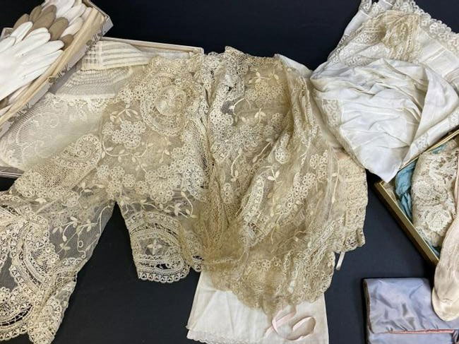 L 19th / E 20th C Lace Gowns and Bonnets (1 of 13)