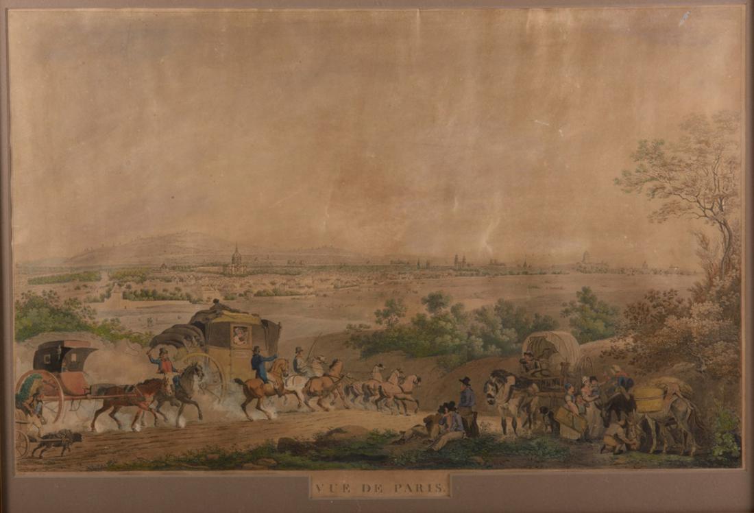 18th Century French Aquatint Vue de Paris (1 of 6)