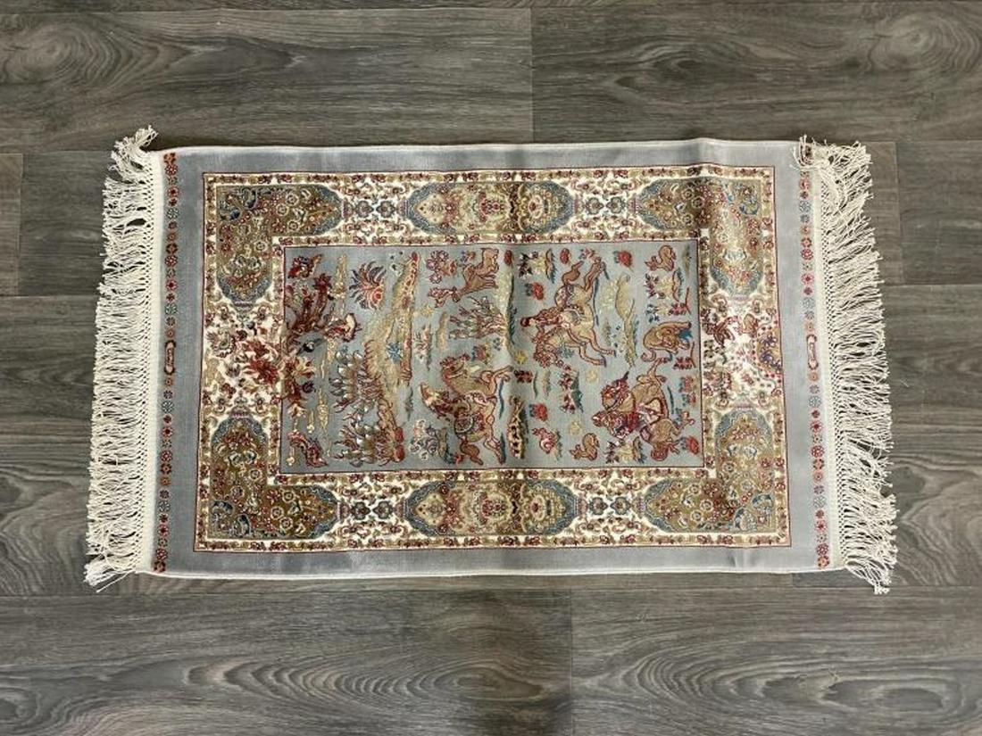 Turkish Silklook Carpet 2'11"x1'11" (1 of 6)