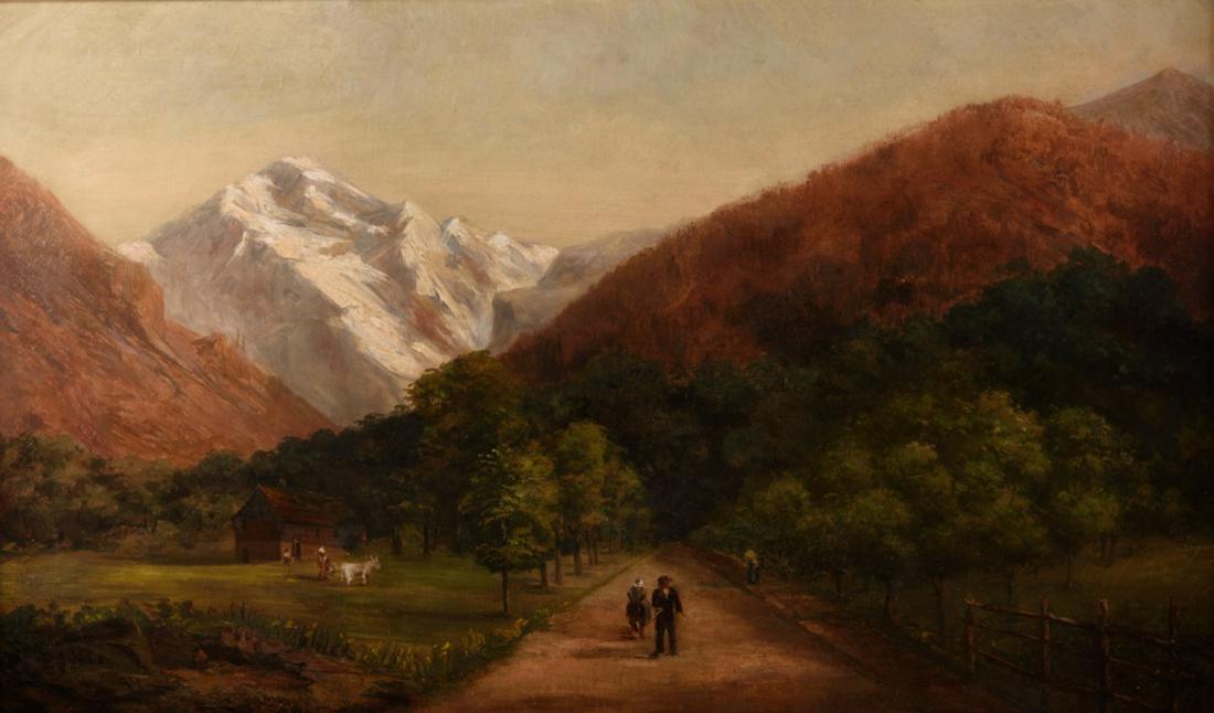 E. J. Bacon Oil on Canvas Painting (1 of 6)