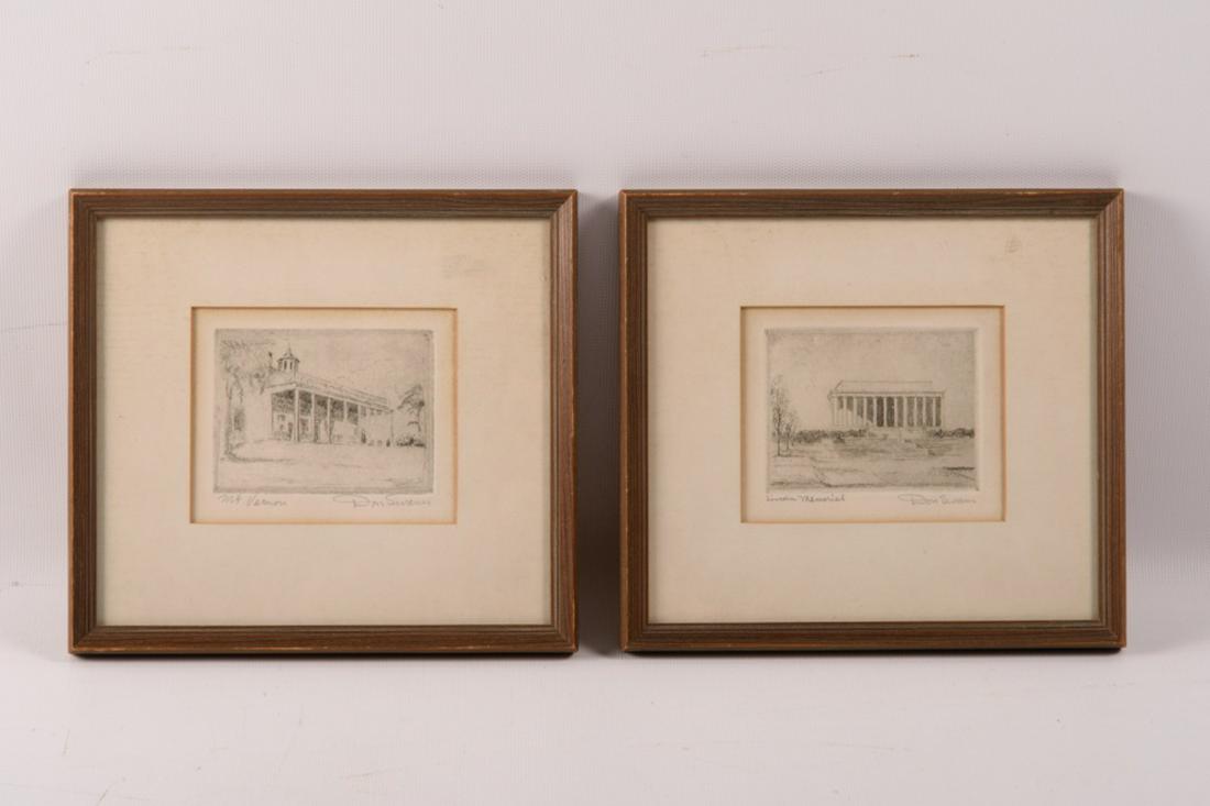 Two Don Swann Framed Etchings (1 of 4)
