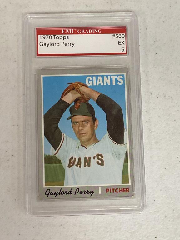 Topps 1970 Gaylord Perry Baseball Card: EMC Grading.