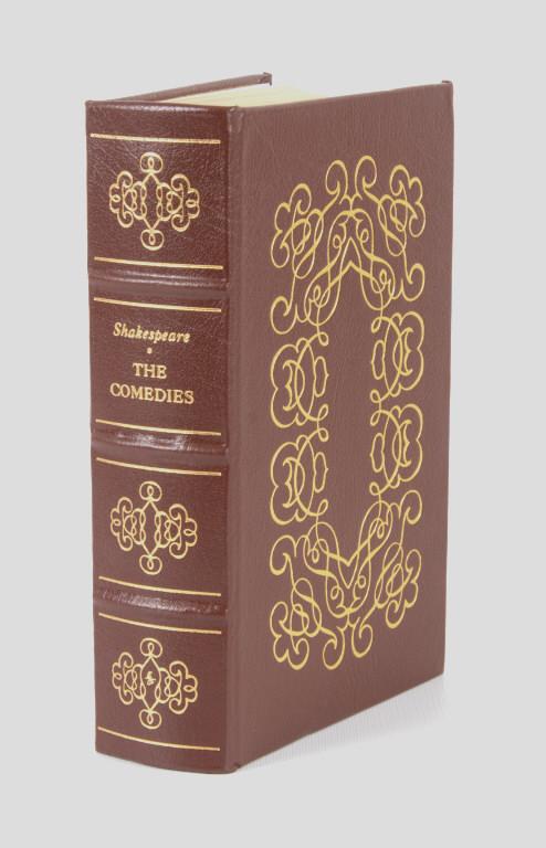 The Comedies of William Shakespeare, Easton Press: The Comedies of William Shakespeare with introduction by Tyrone Guthrie, The 100 Greatest Books Ever Written, Collector's Edition, leather bound, published by The Easton Press, Norwalk, Connecticut. I