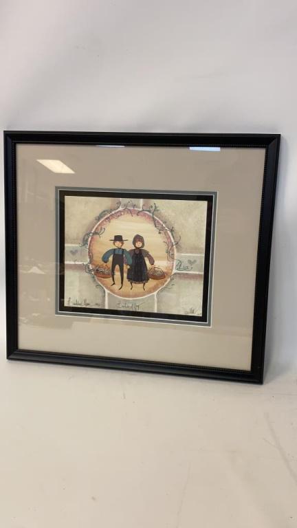 P. Buckley Moss "Baskets of Joy": 974/1000. Measures approximately 16-1/4" x 18-1/4".