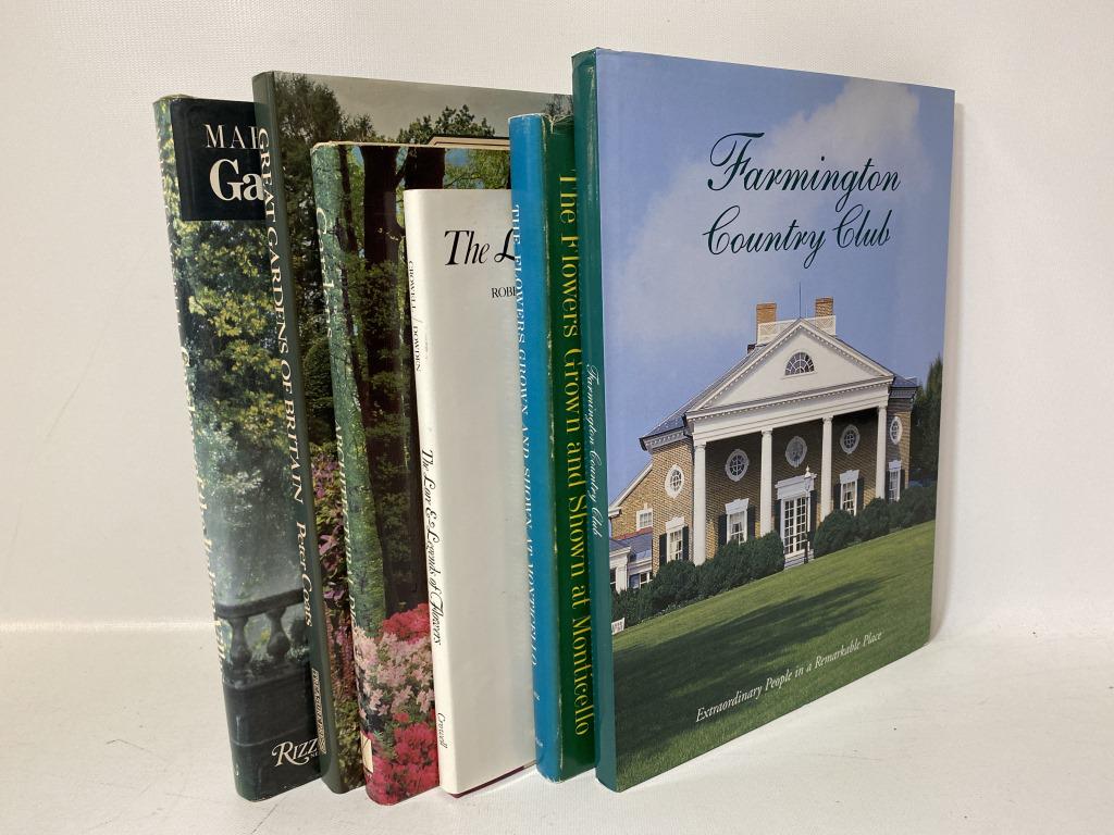 Six Garden Architecture Books: To include Architectural Digest and other books.