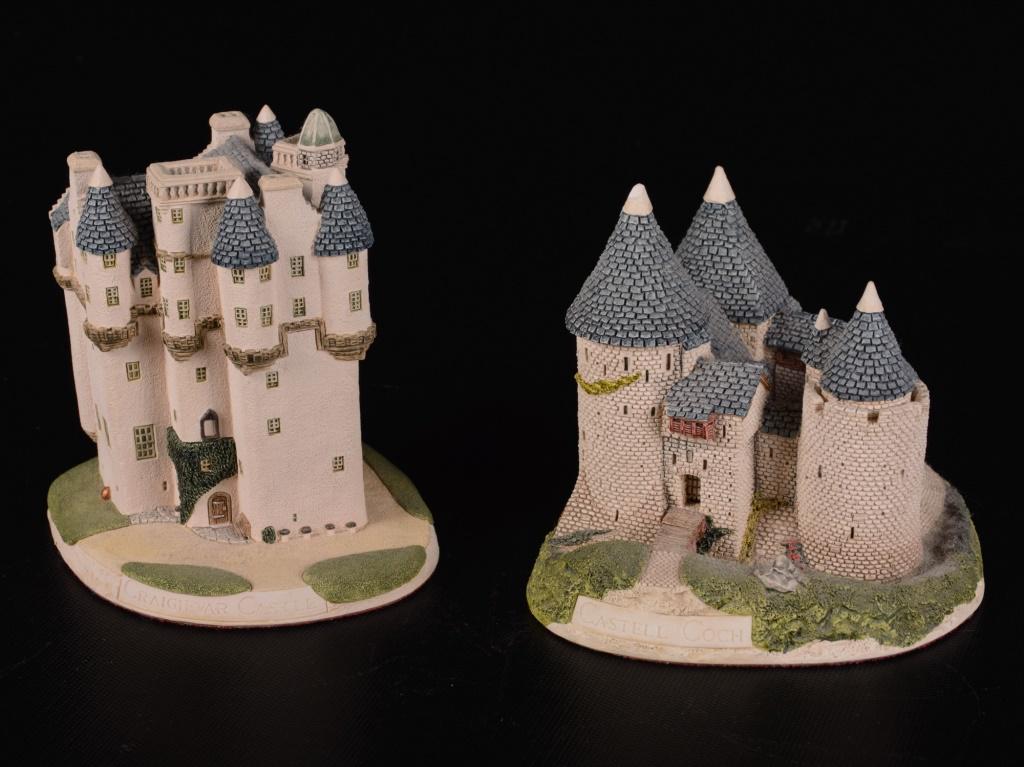 Pair of 1993 Malcolm Cooper Miniatures: Malcolm Cooper miniatures to include Castle Coch Tongwyniais Whales. Both signed to bottom.