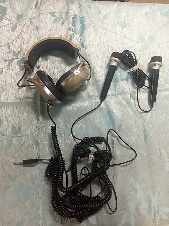 Two Microphones & Headphones: Two Microphones & Headphones.