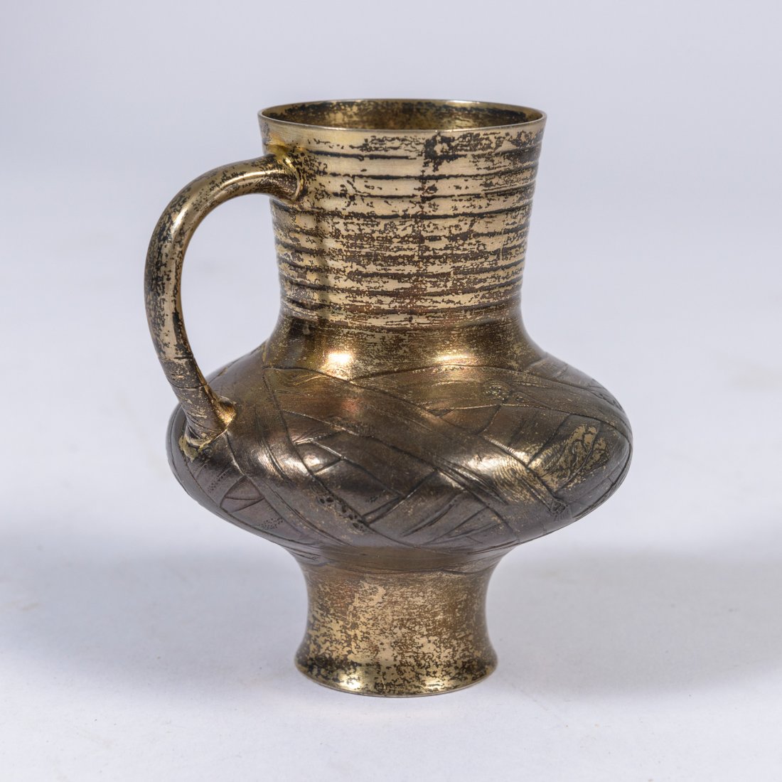 A Russian Pre-Revolution Silver Vase with Handle: Dated 1871. By Ovchinicov 6.39 ozT Height: 4"
