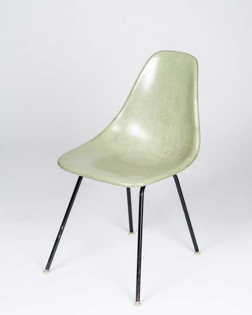 a molded fiberglass chair