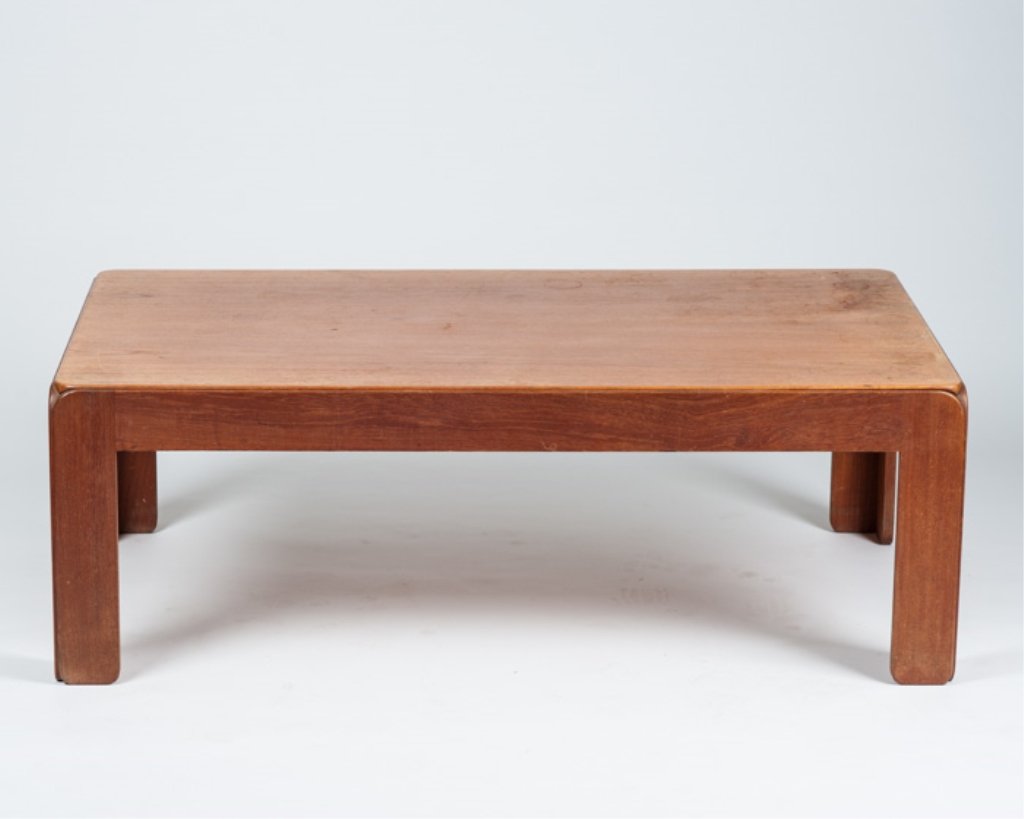 A Niels Eilersen Danish Modern Coffee Table: With labels and Danish Furniture Control stickers to underside. Height: 17 1/2" Width: 51 1/8" Depth: 29 7/8"